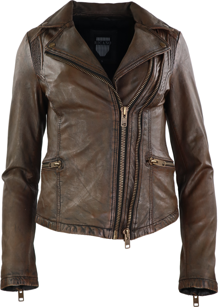 Ladies leather jacket Betty, copper Brown in 3 colors, Bild 1