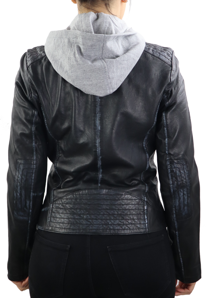 Ladies leather jacket Fitty, black in 4 colors, Bild 5