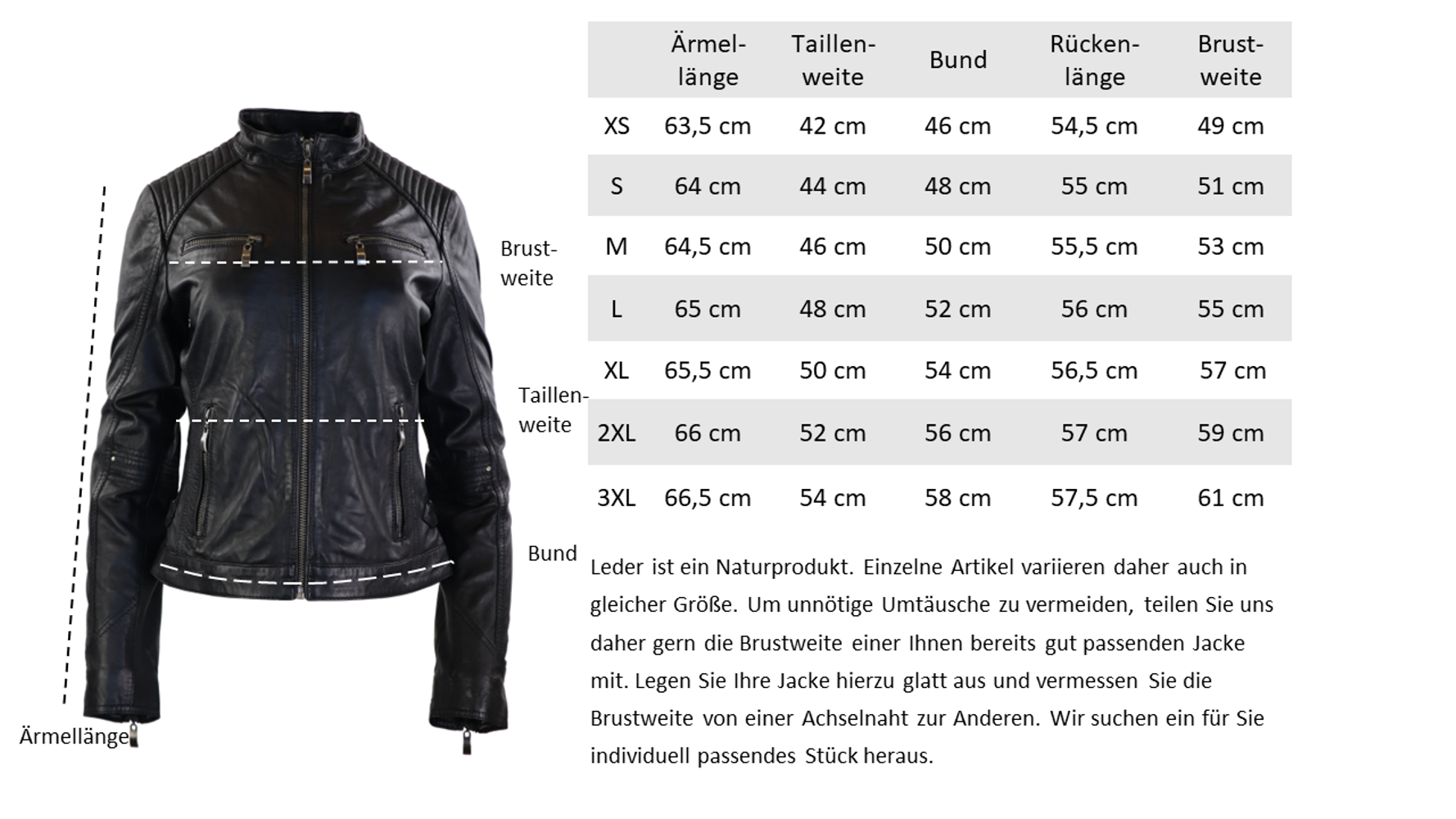 Ladies leather jacket Hannah, black in 4 colors, Bild 6
