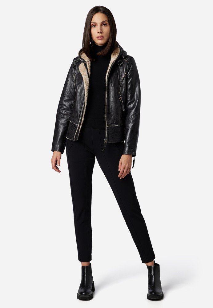 Ladies leather jacket Jule, black in 3 colors, Bild 2