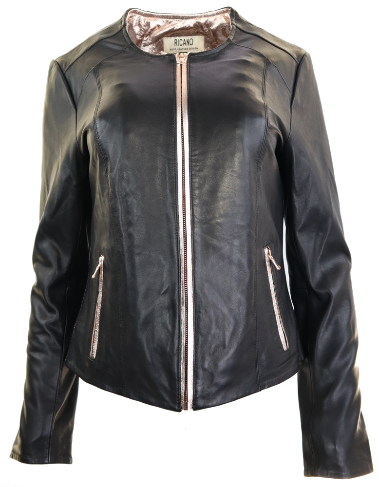 Ladies leather jacket LL-Kathi, Black in 1 colors, Bild 2