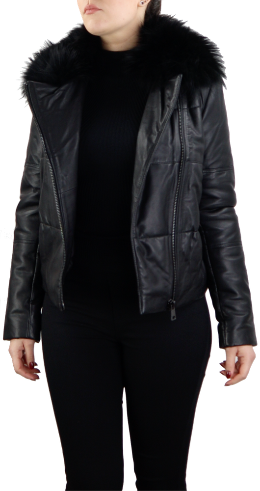 Ladies leather jacket Nancy, black in 1 colors, Bild 3