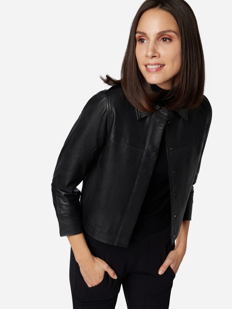 Ladies leather jacket Phoebe, Black in 1 colors, Bild 6