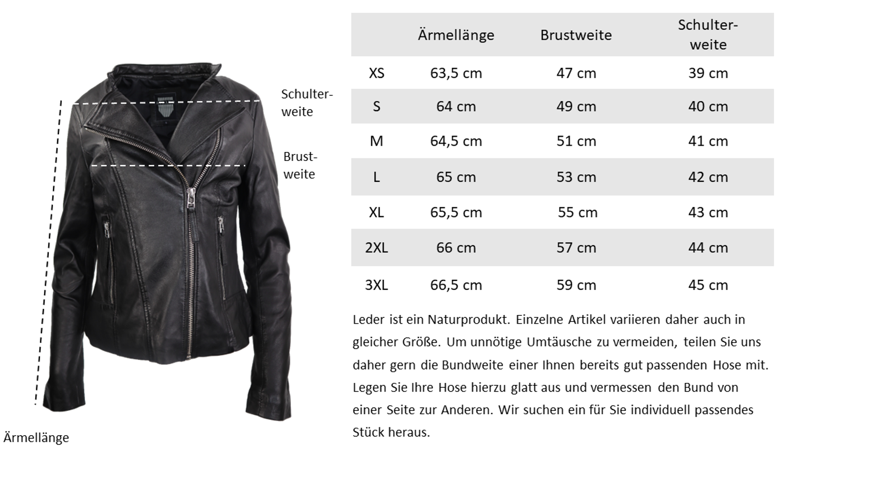 Ladies leather jacket Rylee Biker, Black in 5 colors, Bild 7