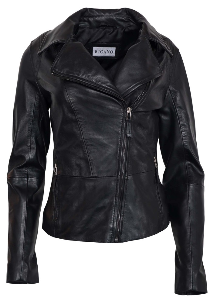 Ladies leather jacket Sally, black in 4 colors, Bild 7