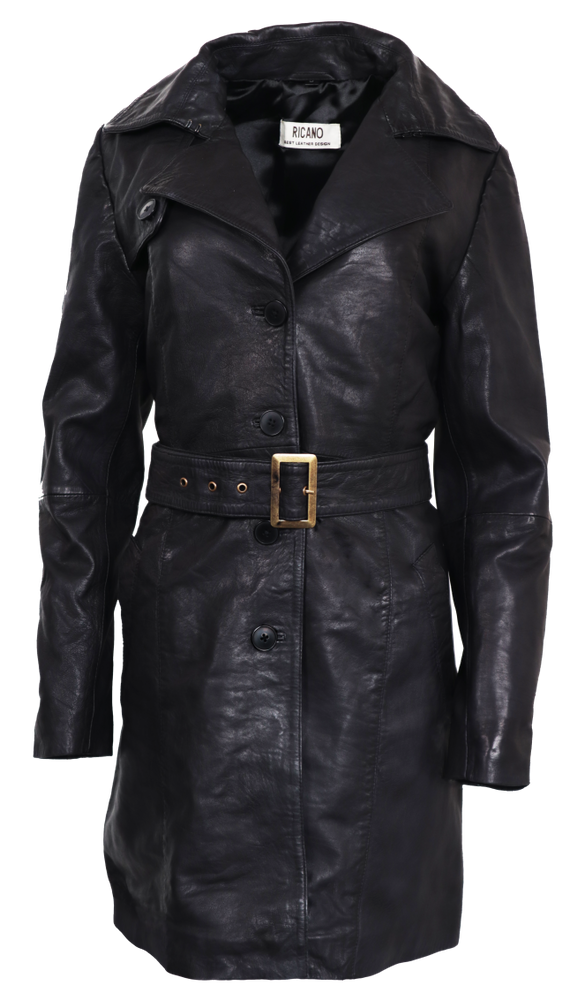 Ladies leather coat Kate, black in 2 colors, Bild 1