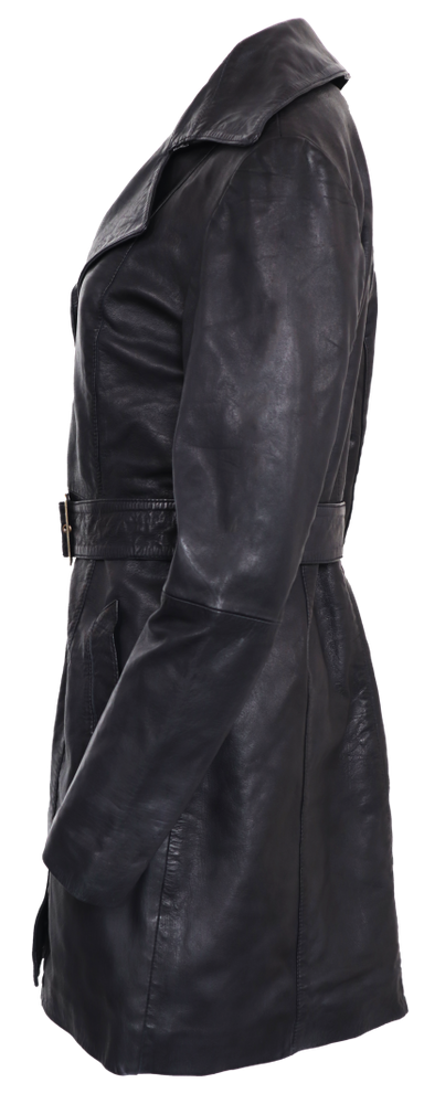 Ladies leather coat Kate, black in 2 colors, Bild 2