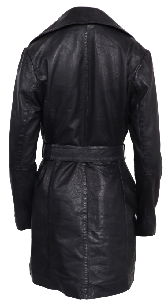 Ladies leather coat Kate, black in 2 colors, Bild 3
