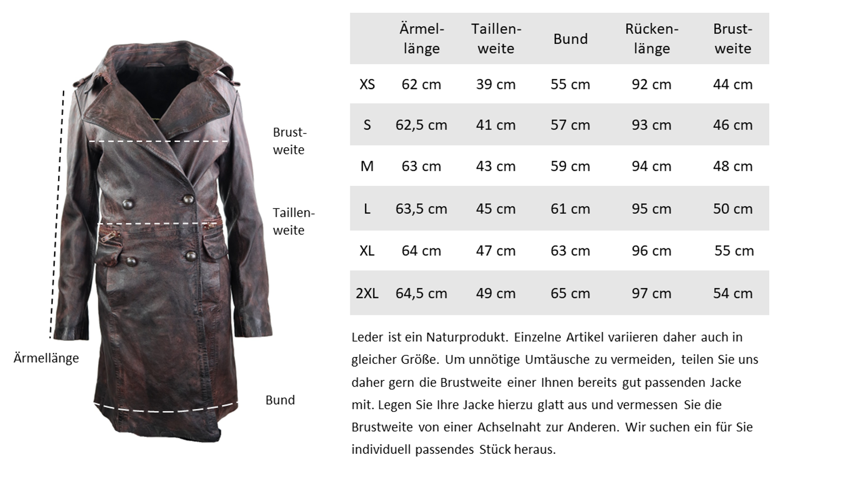 Ladies leather coat Mang-1, dark brown vintage in 1 colors, Bild 4