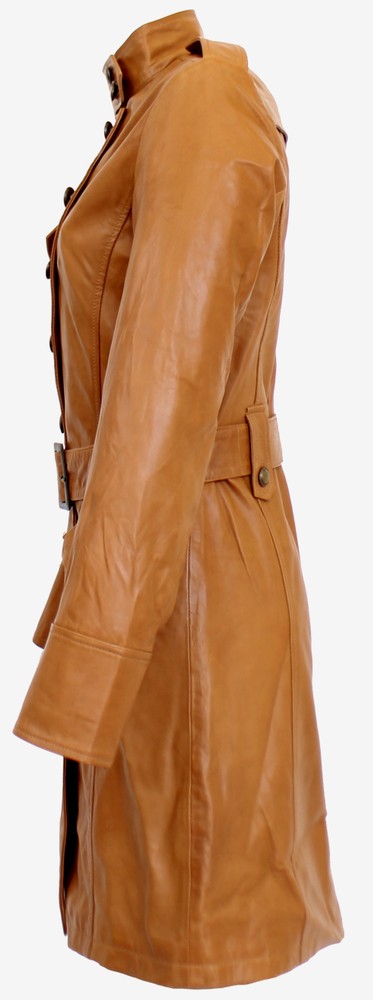 Ladies leather coat Sera, Cognac Brown in 2 colors, Bild 2
