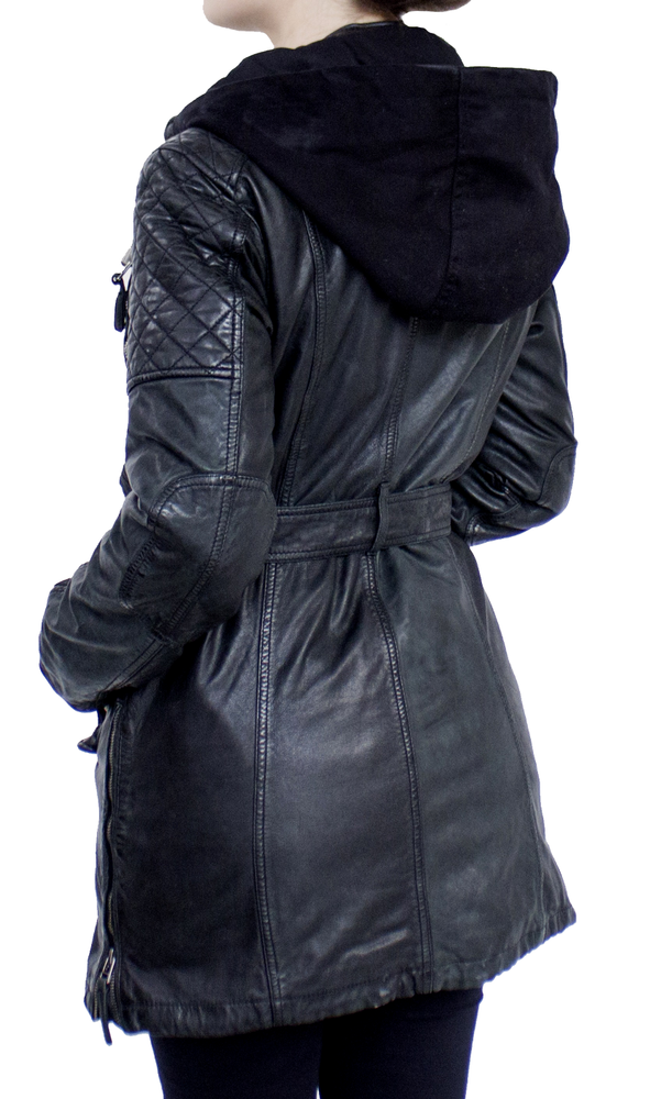 Ladies leather jacket Sheena-L, black in 2 colors, Bild 5