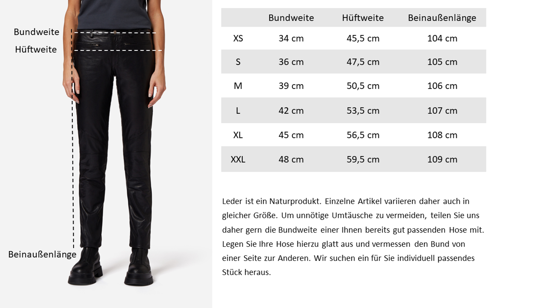 Ladies leather pants Donna II, black in 3 colors, Bild 7