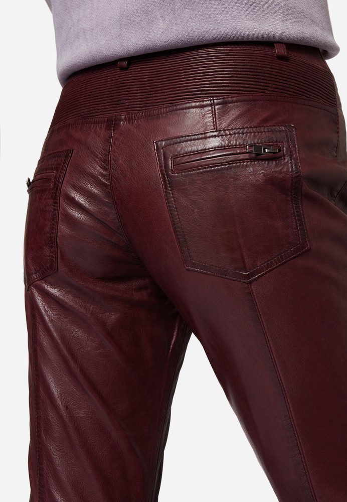 Ladies leather pants Donna, blackberry in 7 colors, Bild 5