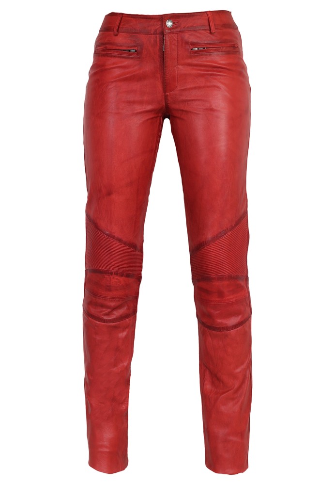 Ladies leather pants Donna, red in 7 colors, Bild 6