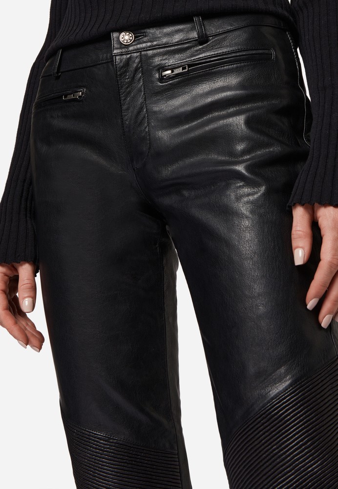 Ladies leather pants Donna, black in 7 colors, Bild 5