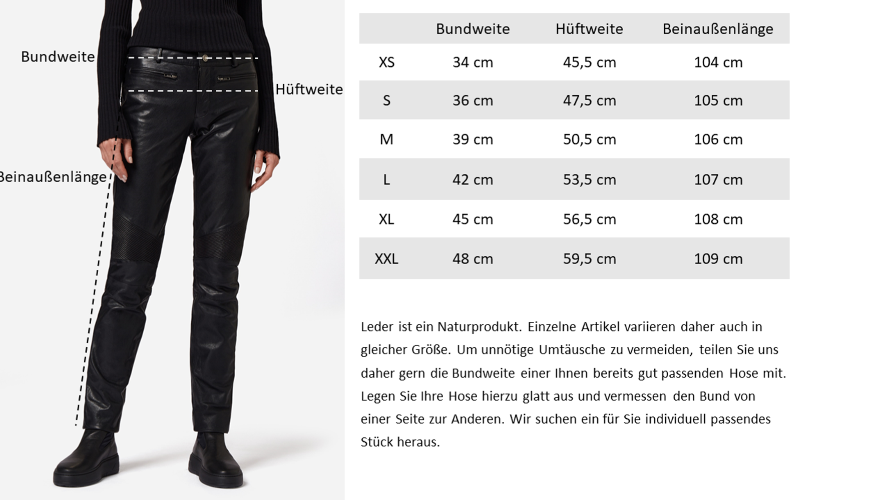Ladies leather pants Donna, black in 7 colors, Bild 7