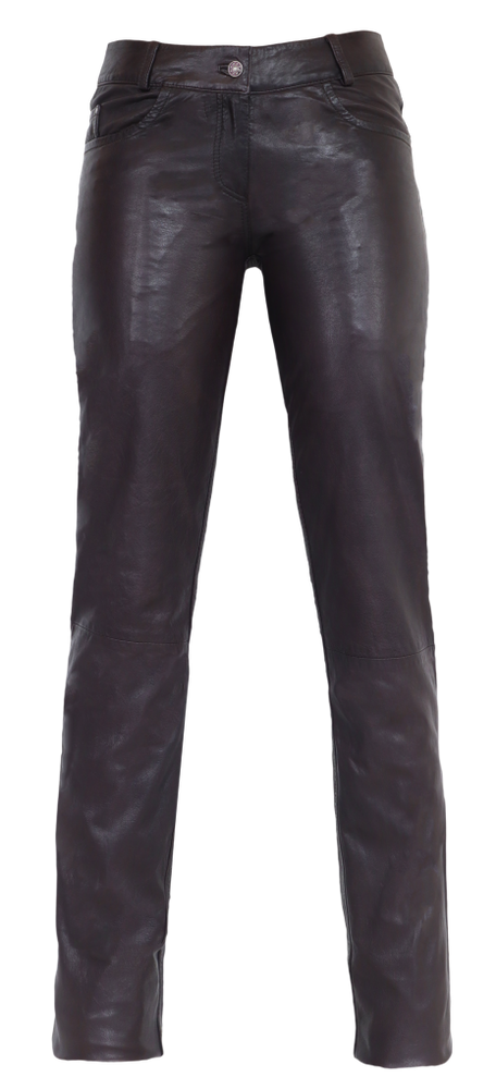 Ladies leather pants Dorin, brown in 6 colors, Bild 6