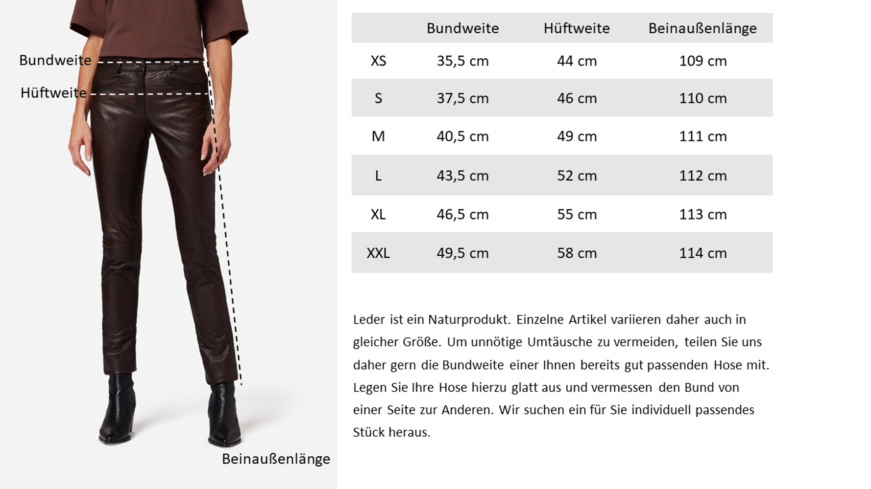 Ladies leather pants Dorin, brown in 6 colors, Bild 7