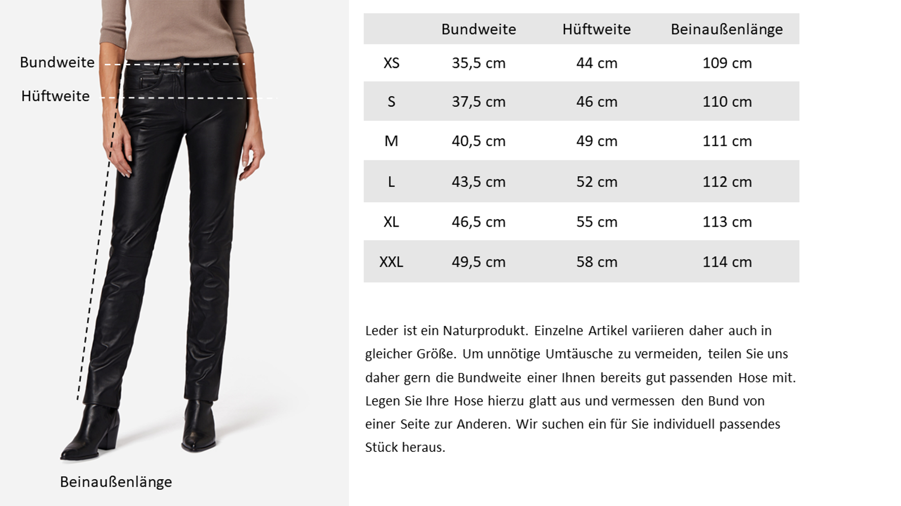 Ladies leather pants Dorin, black in 6 colors, Bild 7