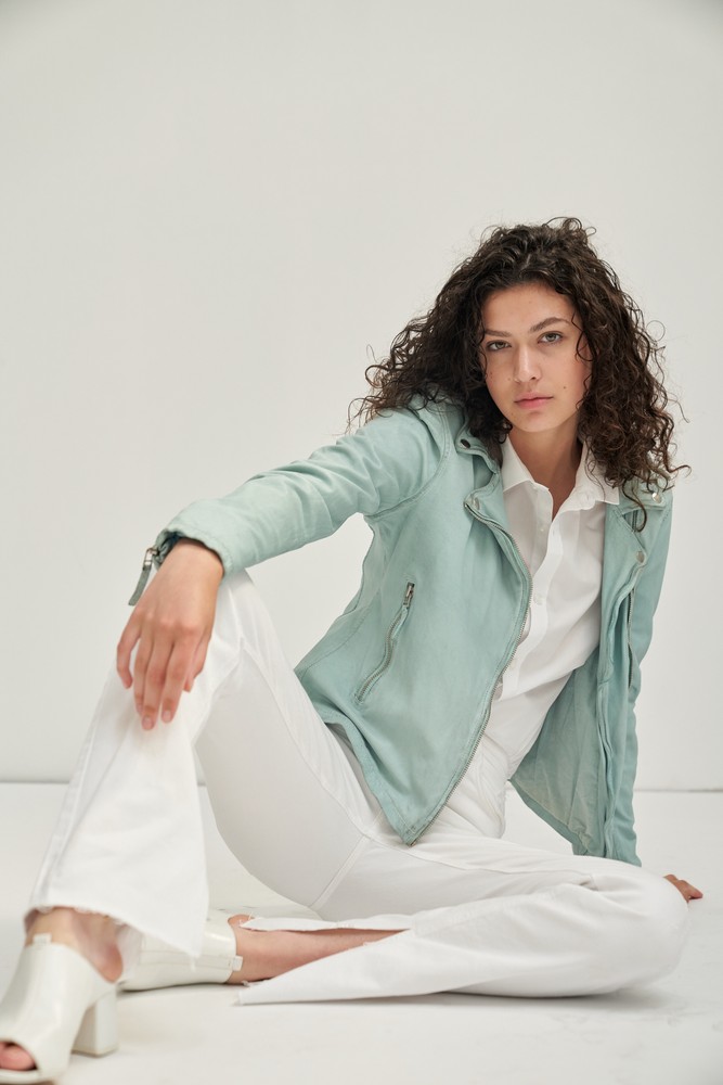 Damen-Lederjacke Foxy, Mint Grün in 12 Farben, Bild 1