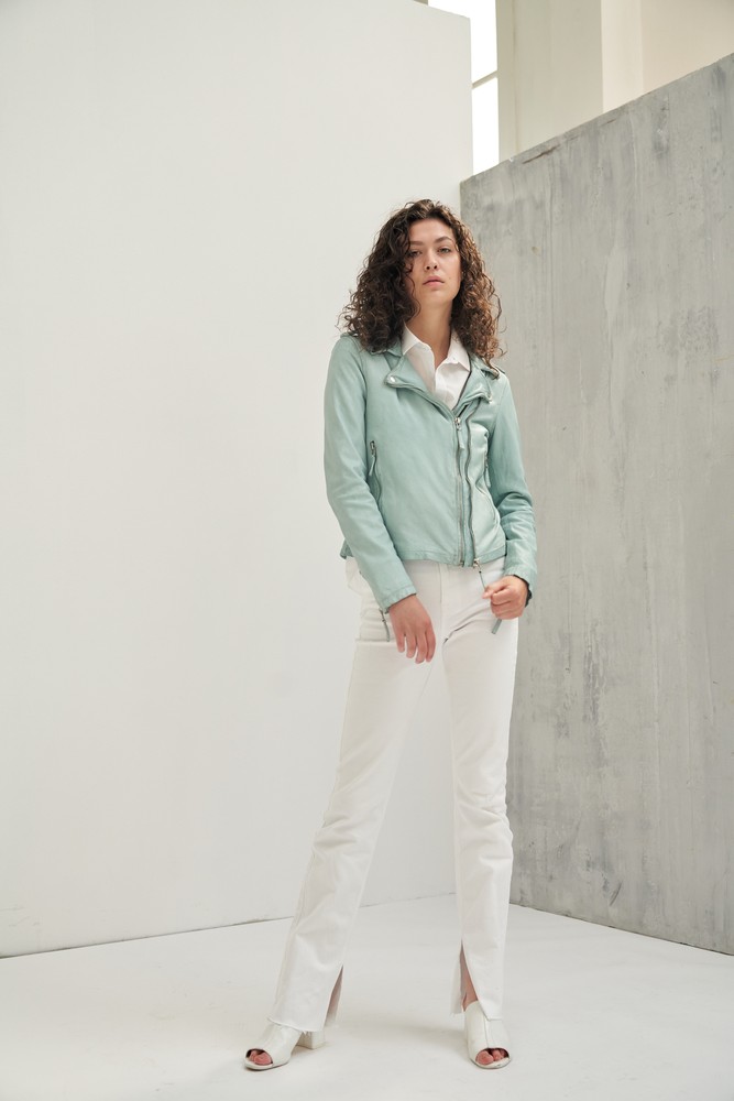 Damen-Lederjacke Foxy, Mint Grün in 12 Farben, Bild 3