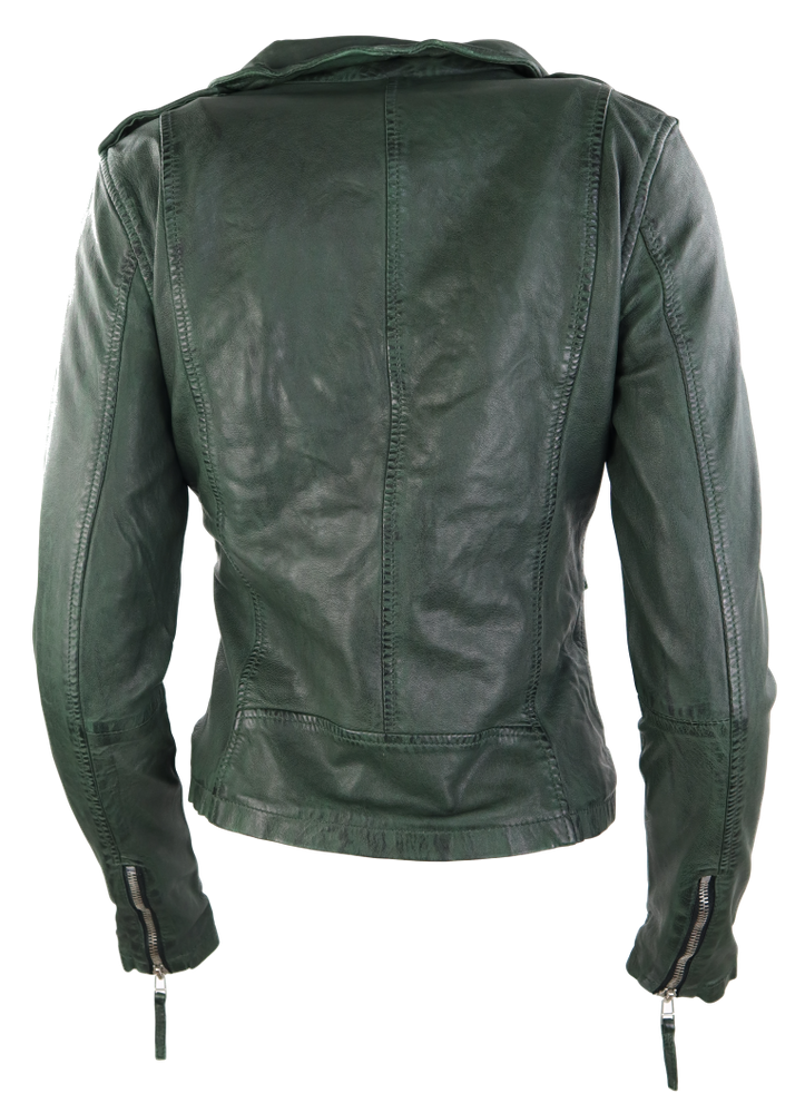 Damen-Lederjacke Foxy, Olive Grün in 12 Farben, Bild 3