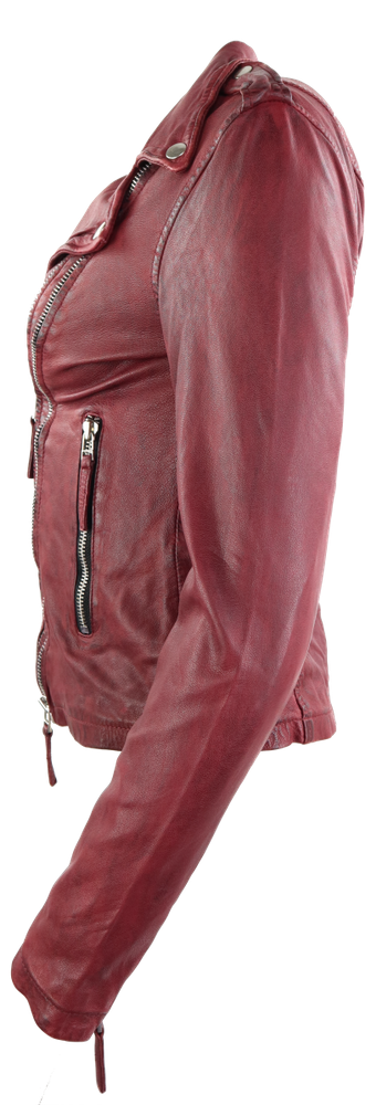 Damen-Lederjacke Foxy, Oxblood Rot in 12 Farben, Bild 2