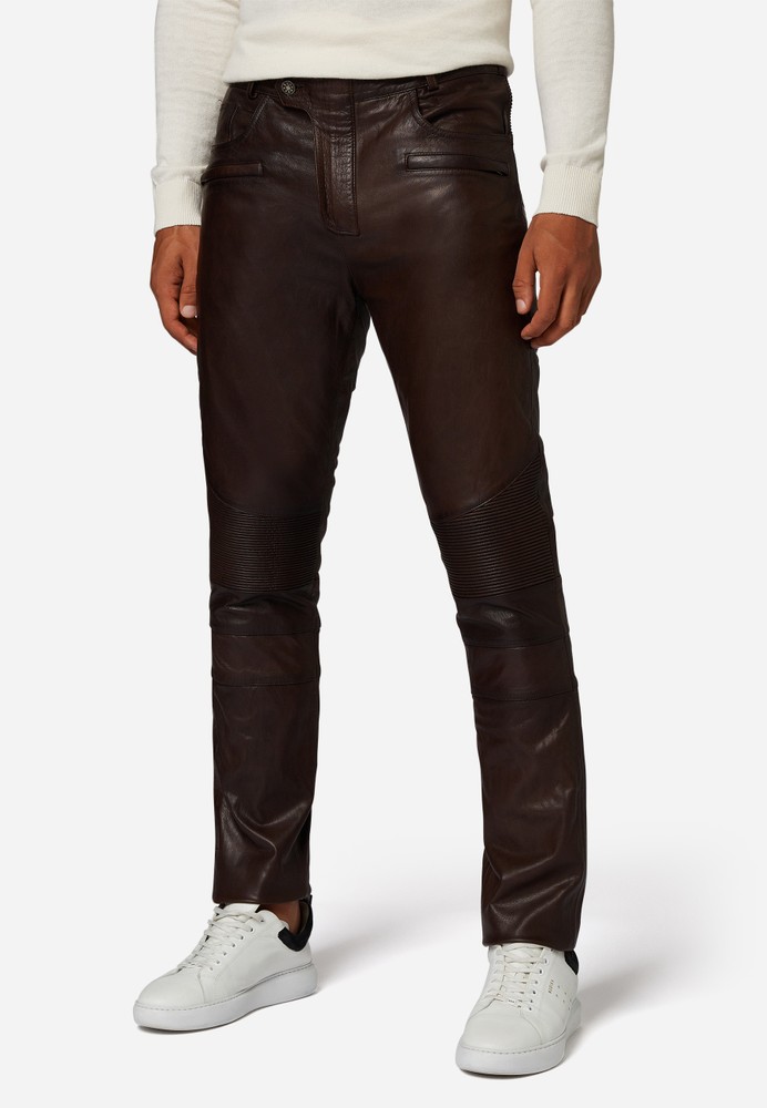 Men's leather pants Franklin, brown in 3 colors, Bild 1