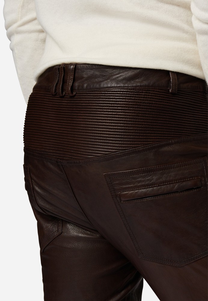 Men's leather pants Franklin, brown in 3 colors, Bild 5