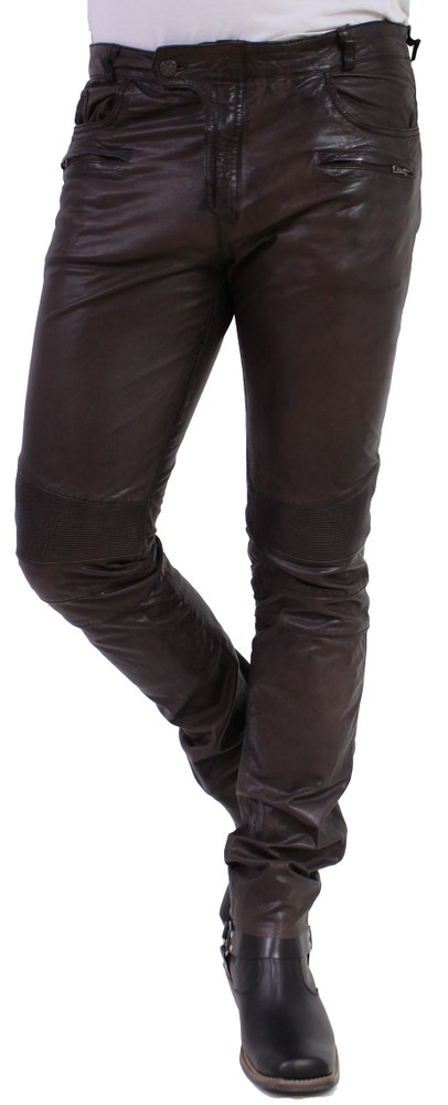 Men's leather pants Franklin, brown in 3 colors, Bild 2