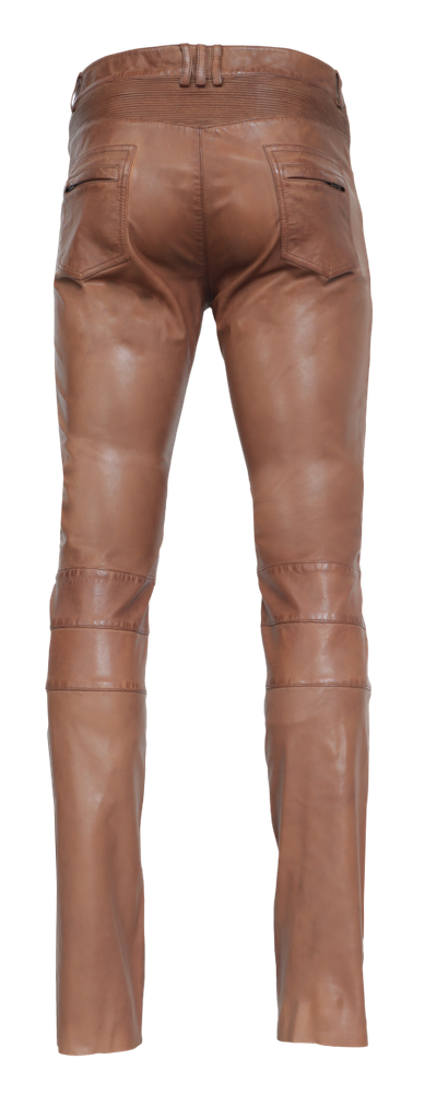 Men's leather pants Franklin, Cognac Brown in 3 colors, Bild 3