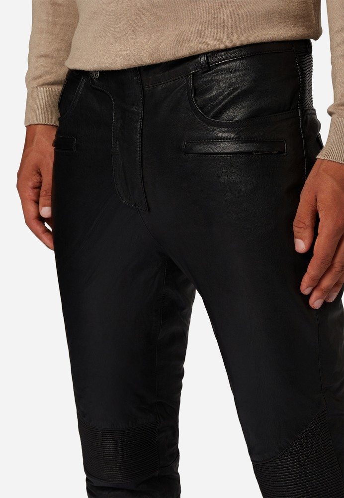 Men's leather pants Franklin, black in 3 colors, Bild 4