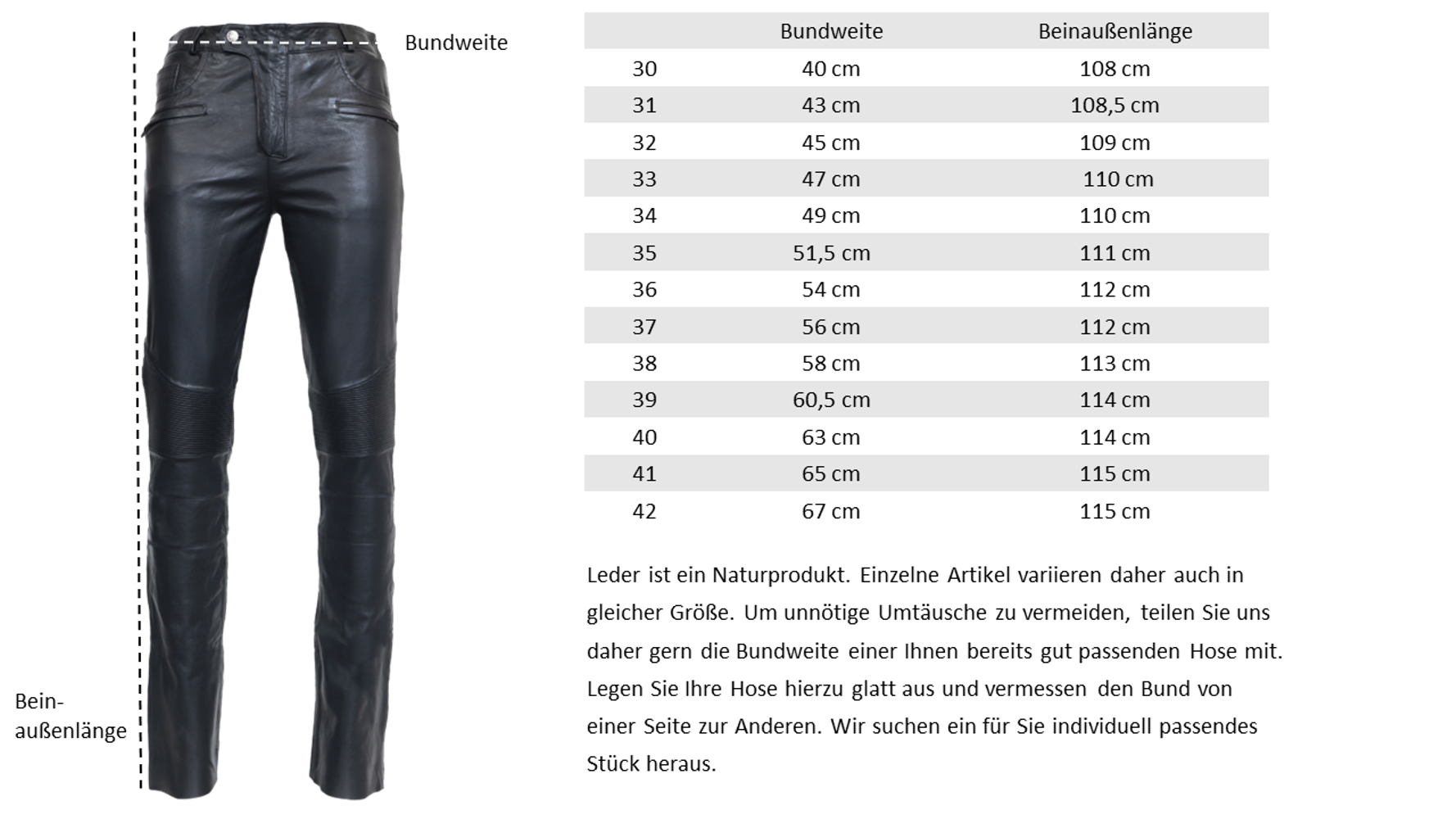 Men's leather pants Franklin, black in 3 colors, Bild 6