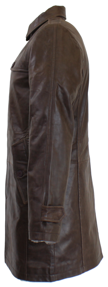 Men's leather coat George, brown in 2 colors, Bild 3
