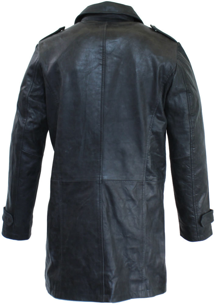Men's leather coat George, black in 2 colors, Bild 3