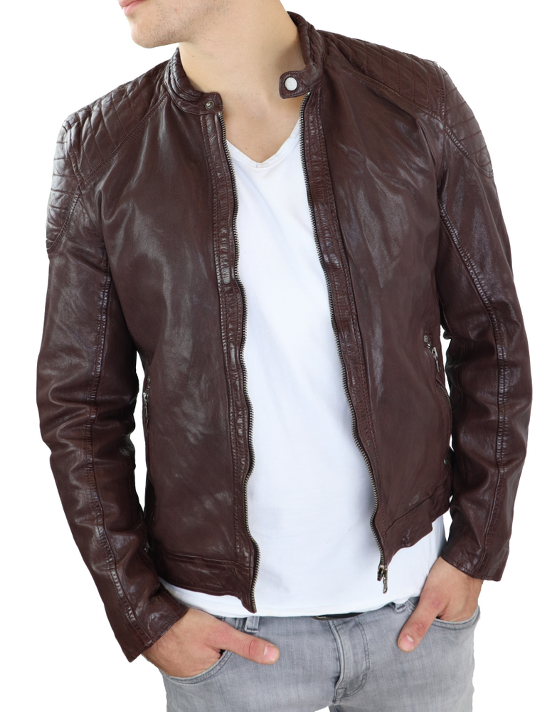 Men's leather jacket Gerry, brown in 2 colors, Bild 5