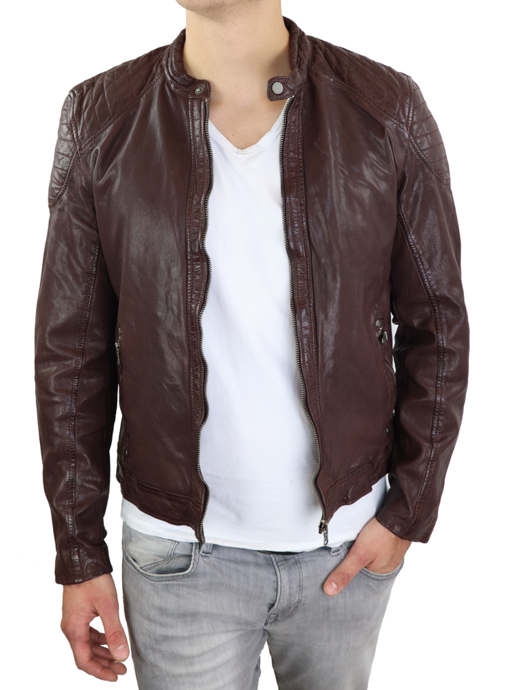 Men's leather jacket Gerry, brown in 2 colors, Bild 6
