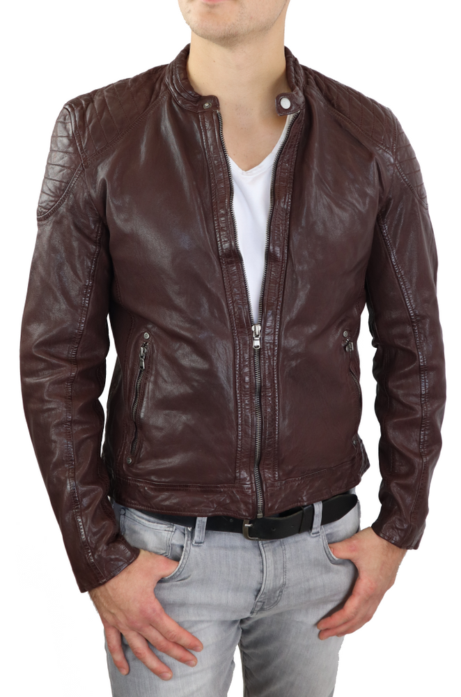Herren-Lederjacke Gerry, Braun in 2 Farben, Bild 2