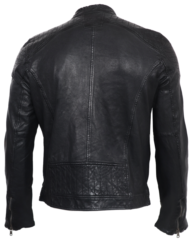 Men's leather jacket Gerry, black in 2 colors, Bild 4