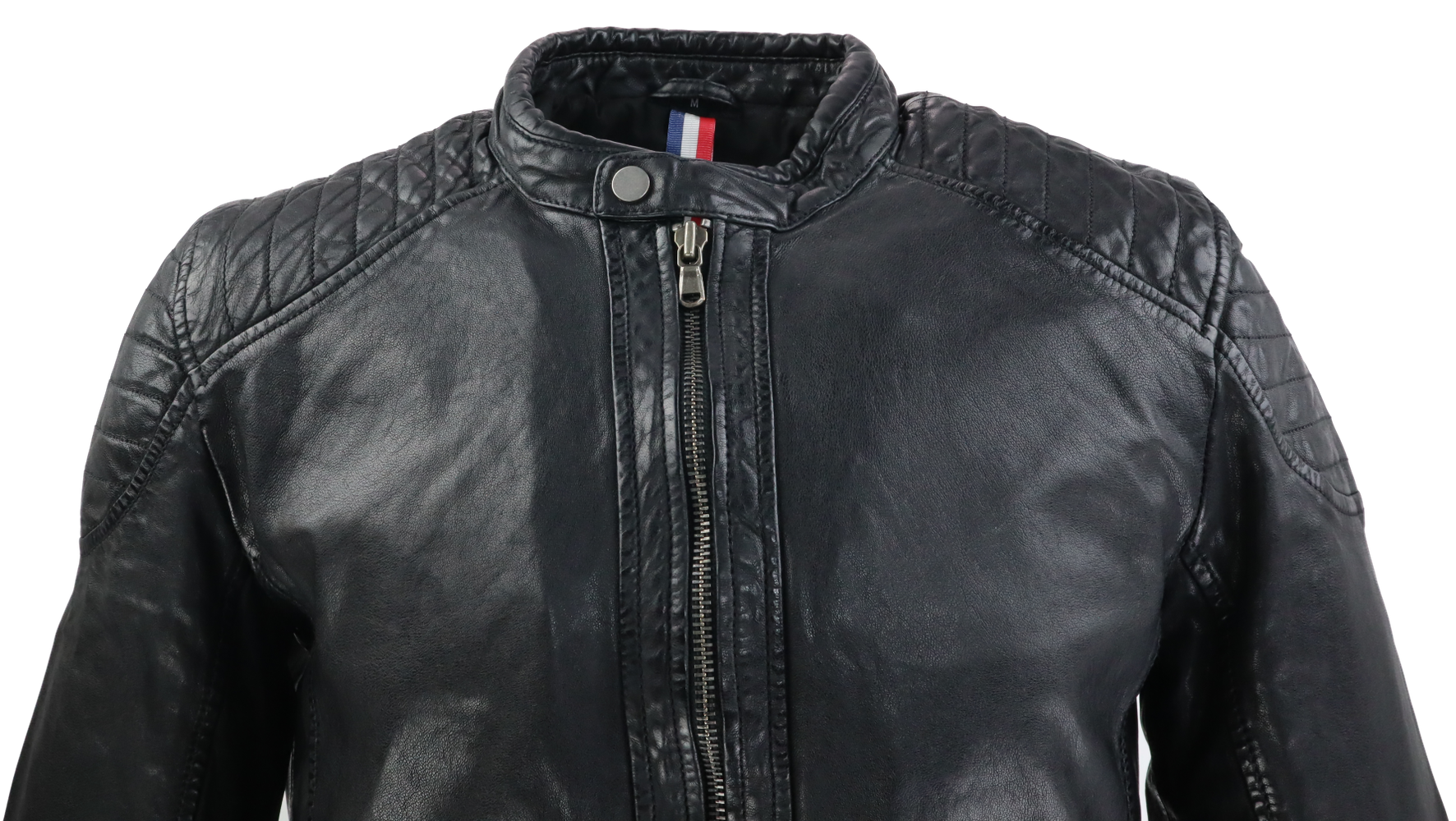 Men's leather jacket Gerry, black in 2 colors, Bild 3