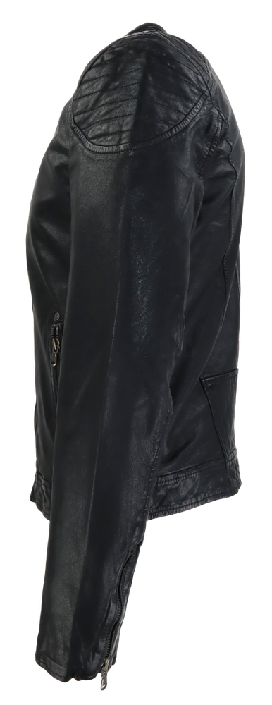 Men's leather jacket Gerry, black in 2 colors, Bild 2