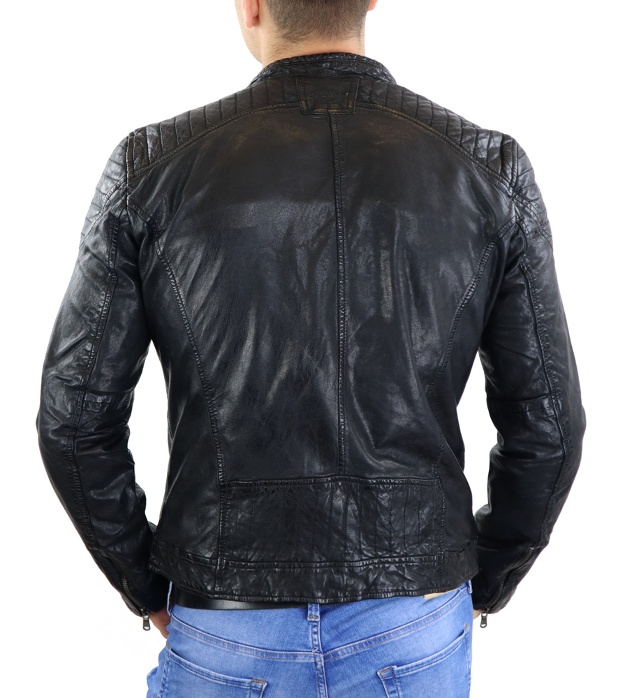 Herren-Lederjacke Gerry, Schwarz in 2 Farben, Bild 5