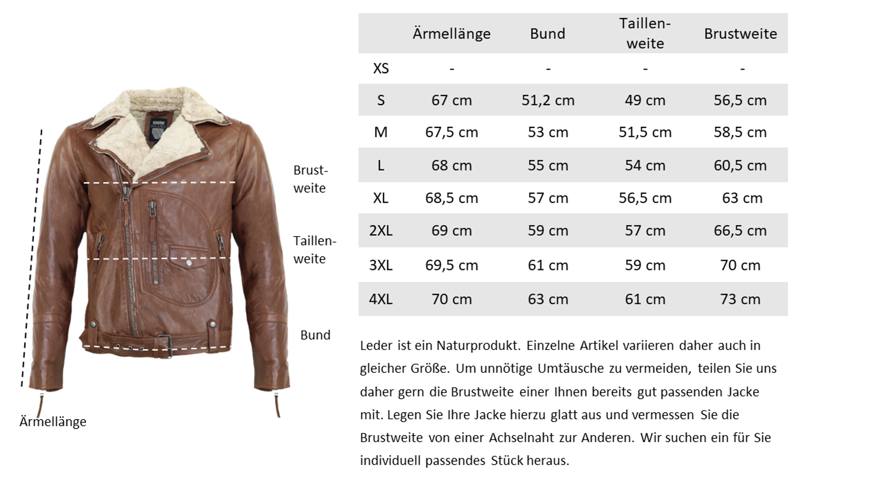 Men's leather jacket Harlem, cognac in 2 colors, Bild 6