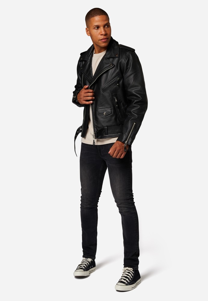 Men leather jacket Brando in 9 sizes, Bild 2