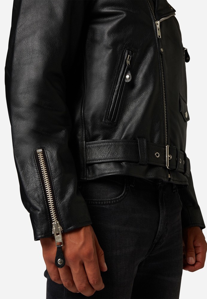 Men leather jacket Brando in 9 sizes, Bild 6