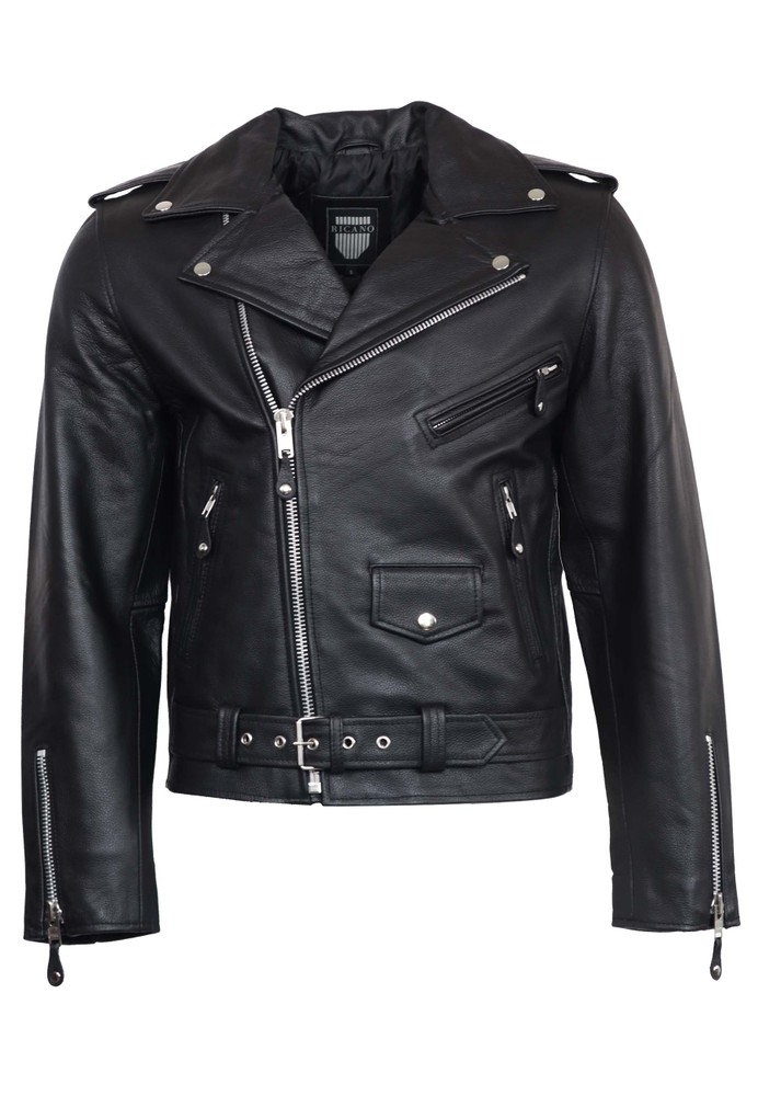 Men leather jacket Brando in 9 sizes, Bild 7