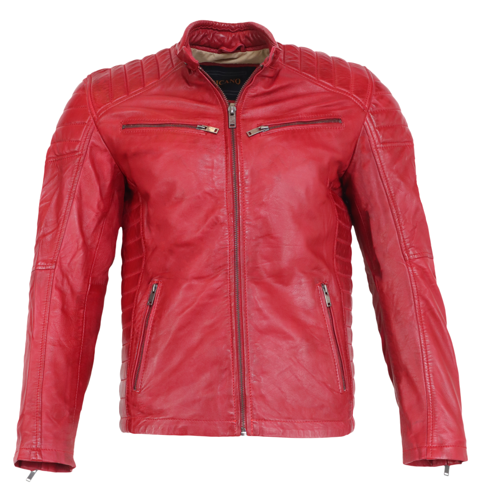 Men's leather jacket Cooper, red in 6 colors, Bild 6