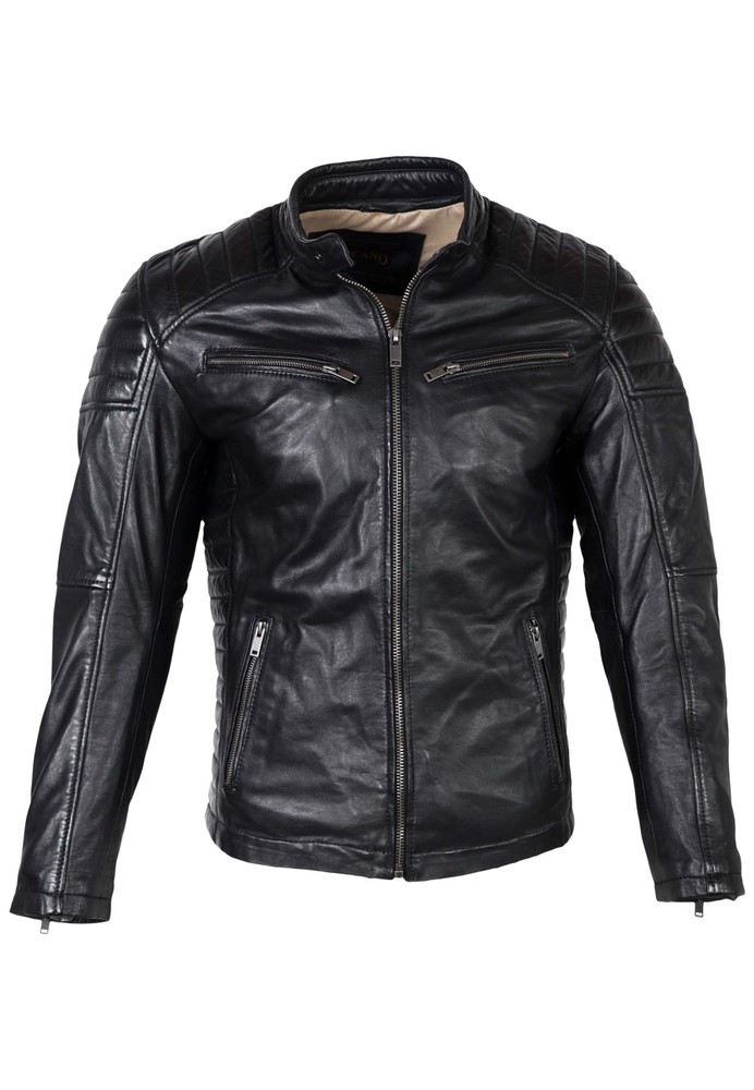Men's leather jacket Cooper, black in 6 colors, Bild 6