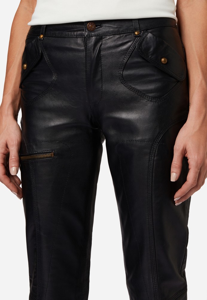 Damen-Lederhose Inspire, Schwarz in 1 Farbe, Bild 4
