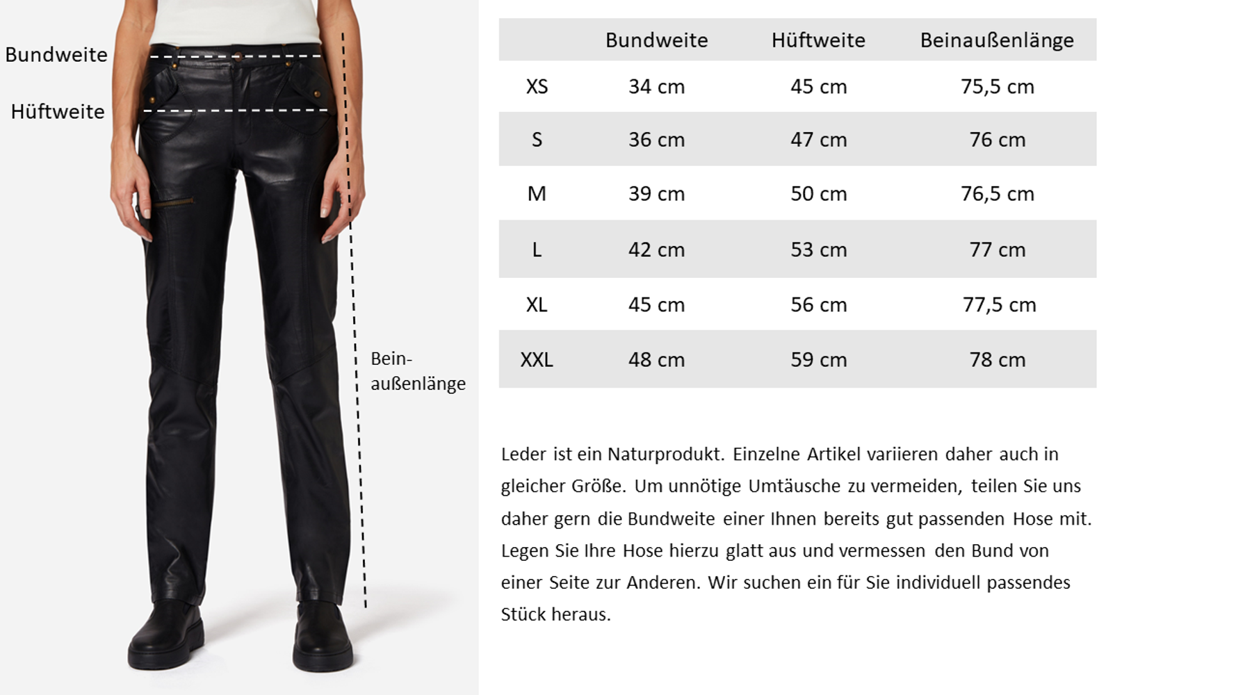 Damen-Lederhose Inspire, Schwarz in 1 Farbe, Bild 7